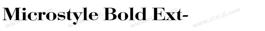 Microstyle Bold Ext字体转换